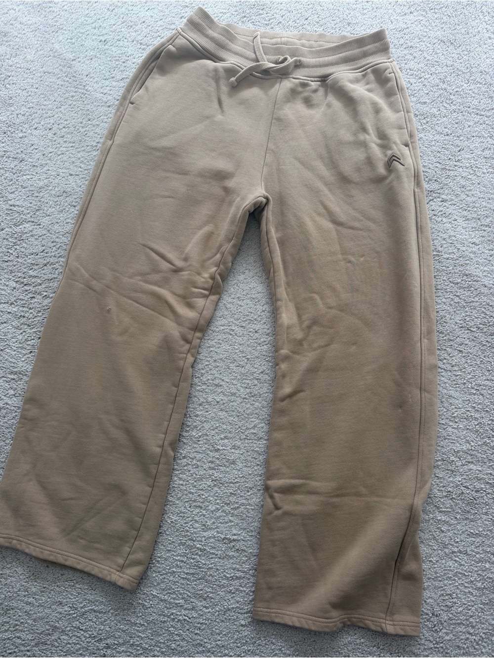 Oner Active Beige Wide-Leg Track Pants